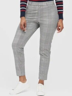 Banana Republic Womens Sloan Plaid Dress Pants